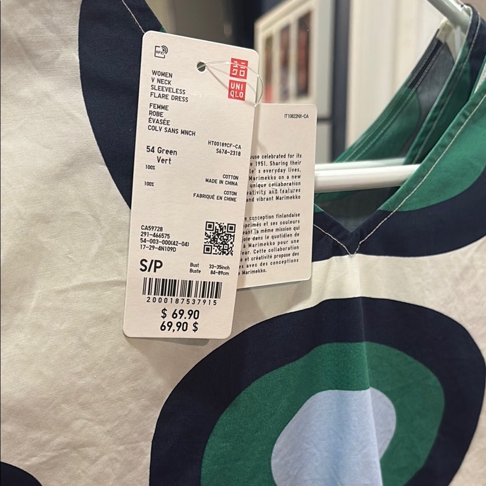 Marimekko for UNIQLO Women's V-Neck Sleeveless Dress